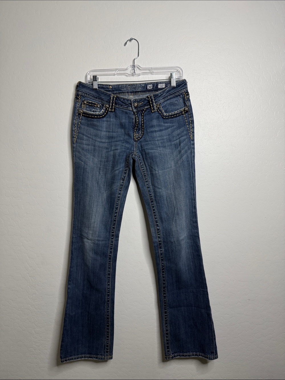 Miss Me Distressed Blue Flare Jeans